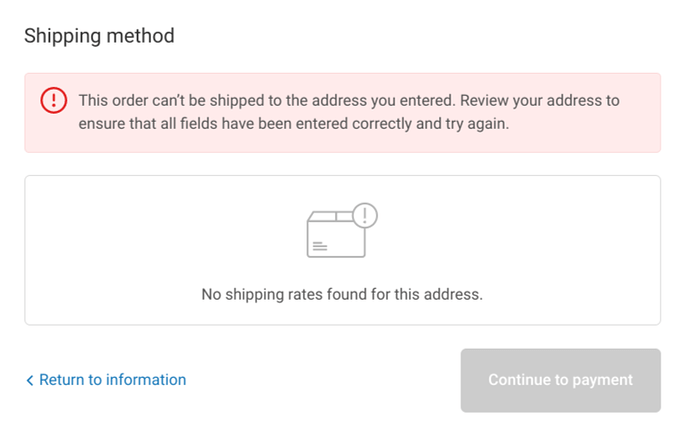 shopify checkout not working error fix