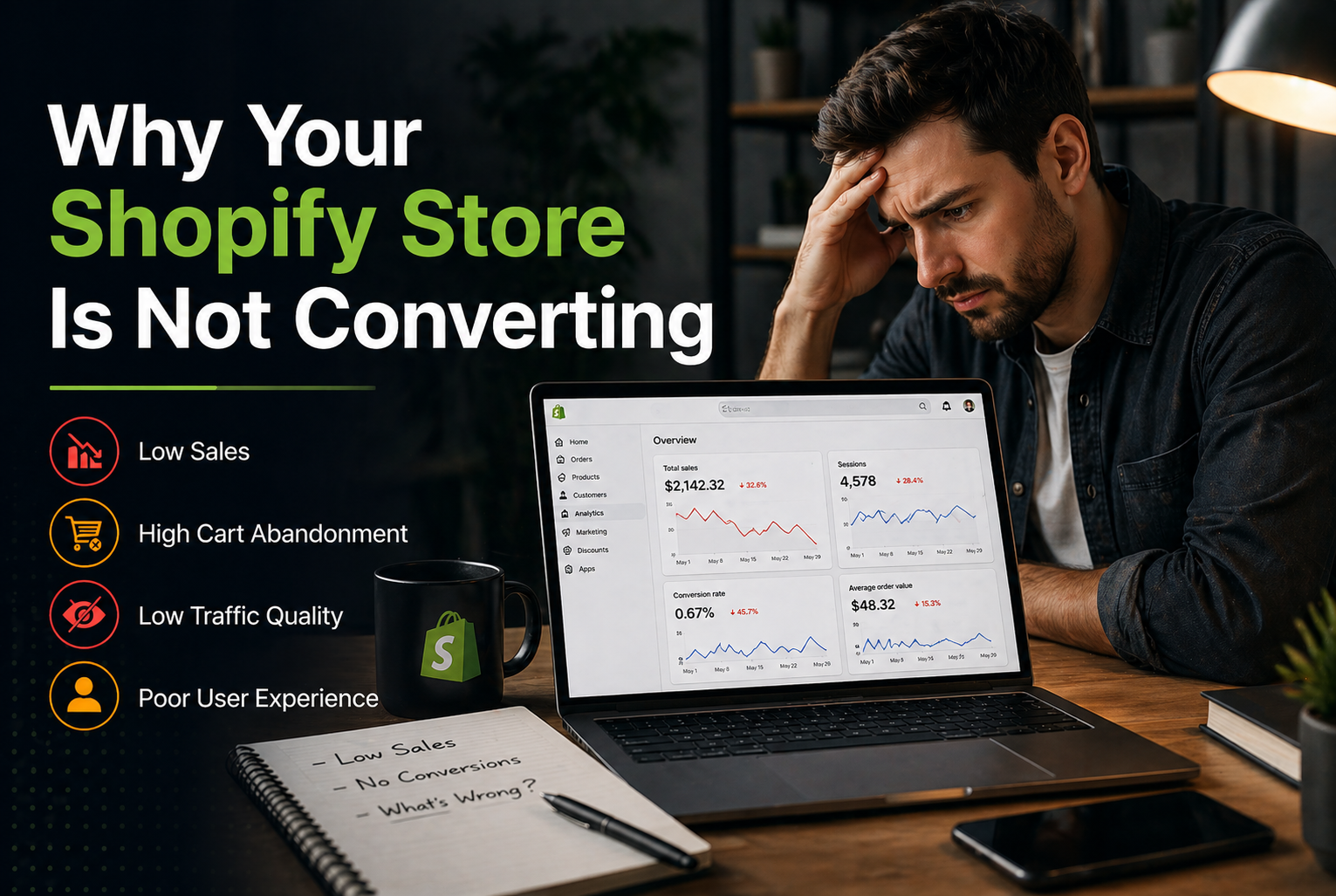 why Shopify store is not converting and how to fix low conversion rate